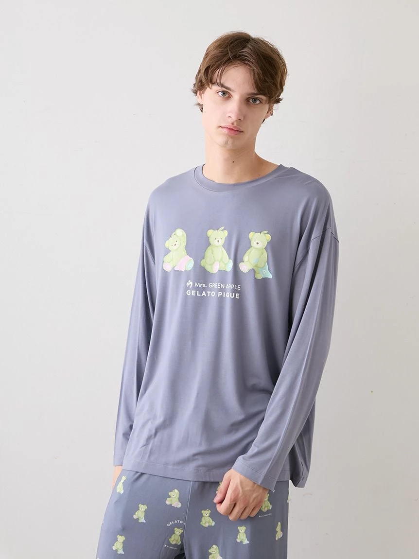 【Mrs. GREEN APPLE】【UNISEX】單圖長袖T-shirt＆長褲SET PUCT265204