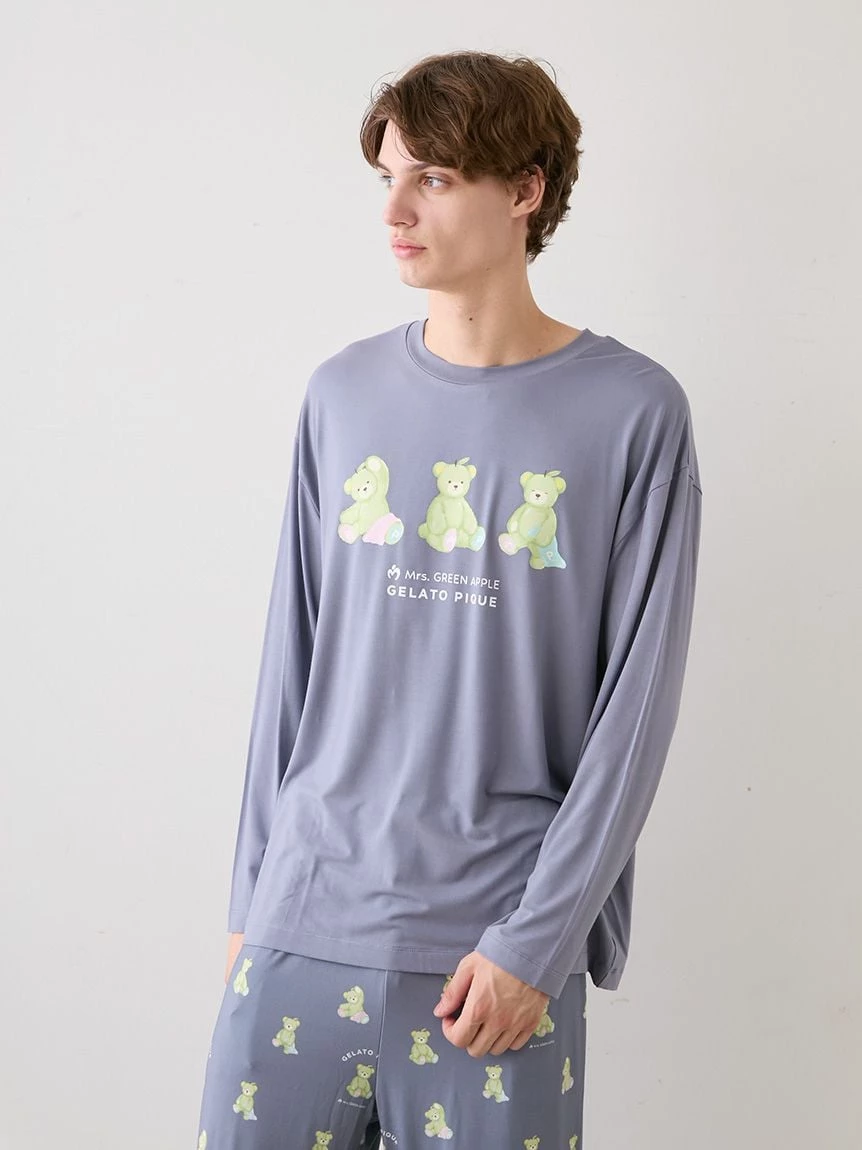 【Mrs. GREEN APPLE】【UNISEX】單圖長袖T-shirt＆長褲SET PUCT265204