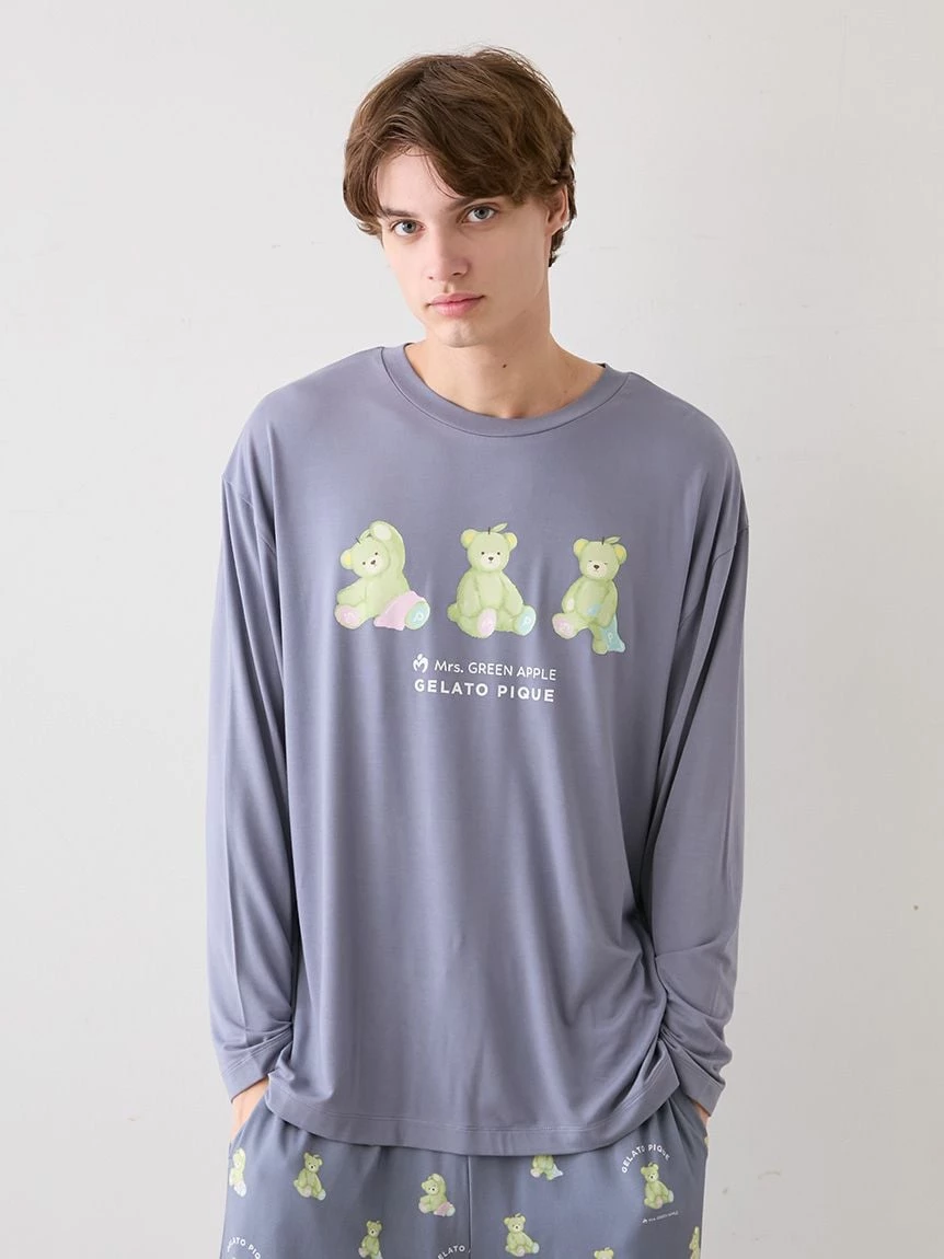 【Mrs. GREEN APPLE】【UNISEX】單圖長袖T-shirt＆長褲SET PUCT265204