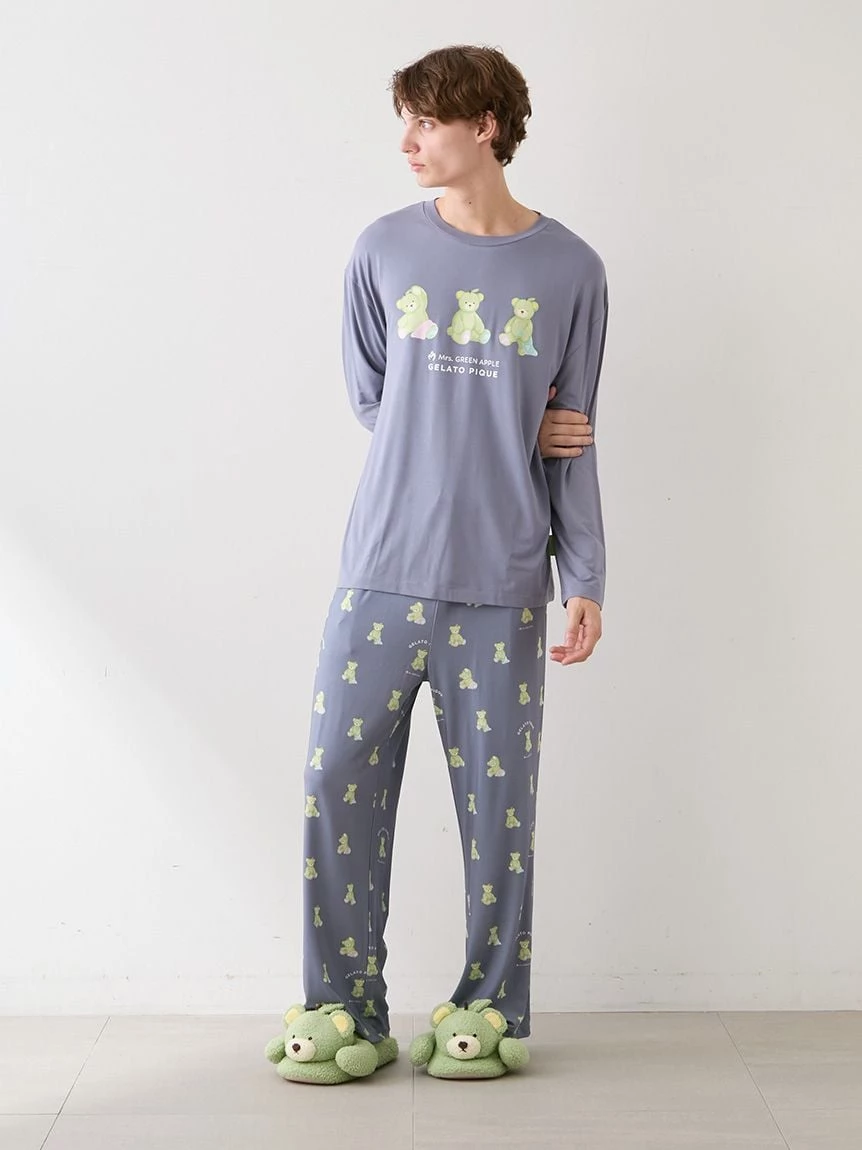 【Mrs. GREEN APPLE】【UNISEX】單圖長袖T-shirt＆長褲SET PUCT265204