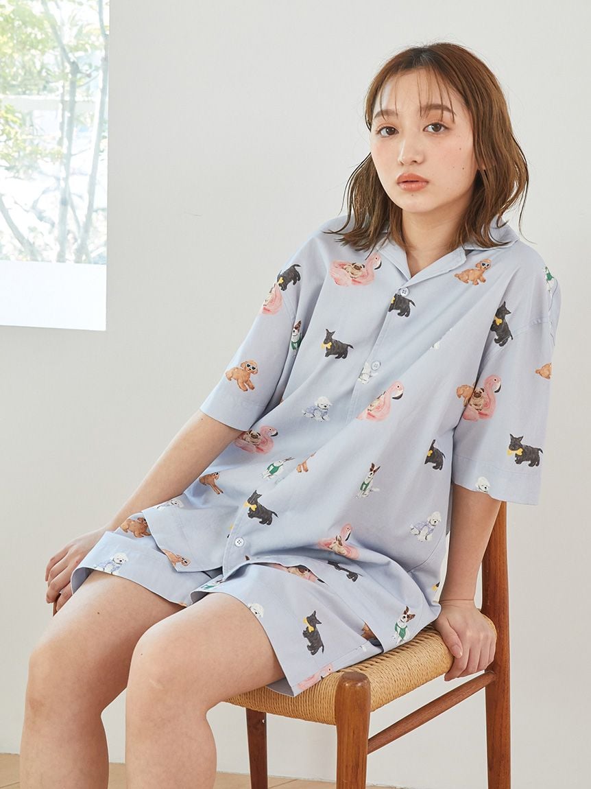 【UNISEX】夏日狗狗印花襯衫 PUFT252292