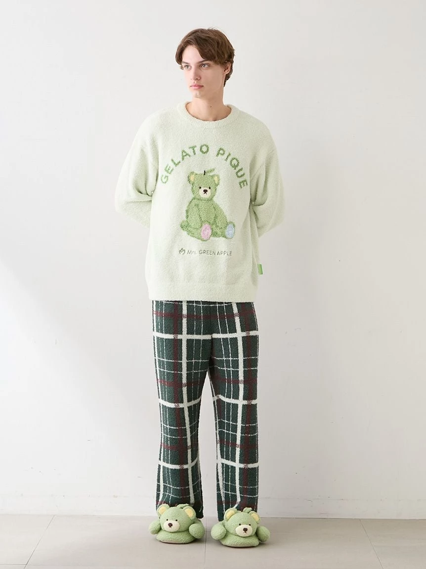 【Mrs. GREEN APPLE】【UNISEX】熊熊室內拖鞋 PUGS265522