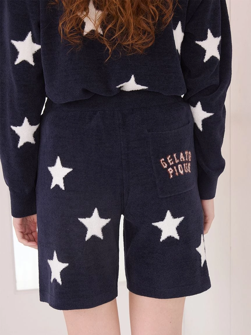 【UNISEX】Airy Moco美式學院風星星提花短褲 PUNP264045