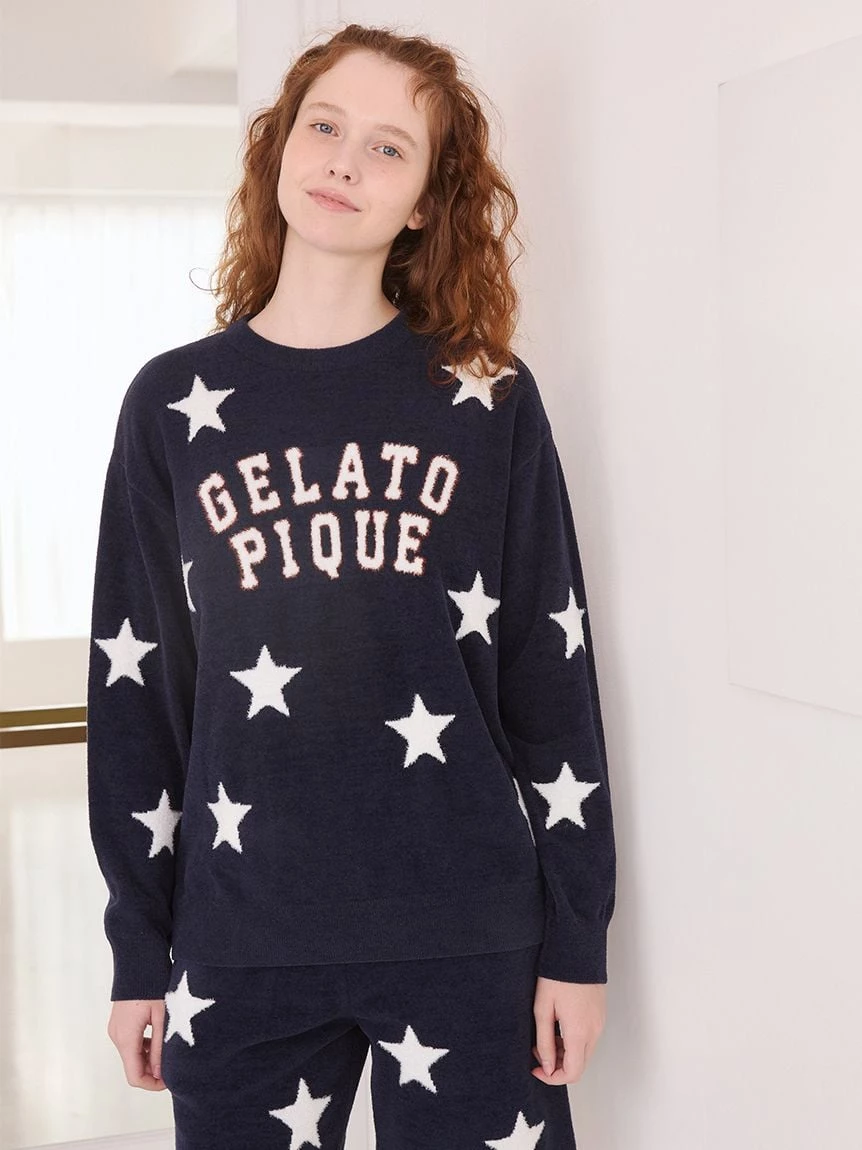 【UNISEX】Airy Moco美式學院風星星提花短褲 PUNP264045