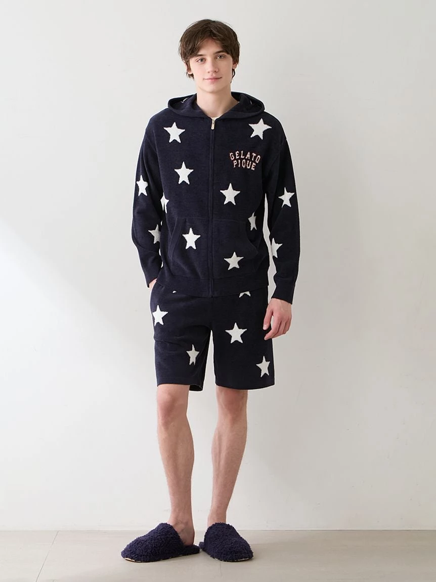 【UNISEX】Airy Moco美式學院風星星提花短褲 PUNP264045