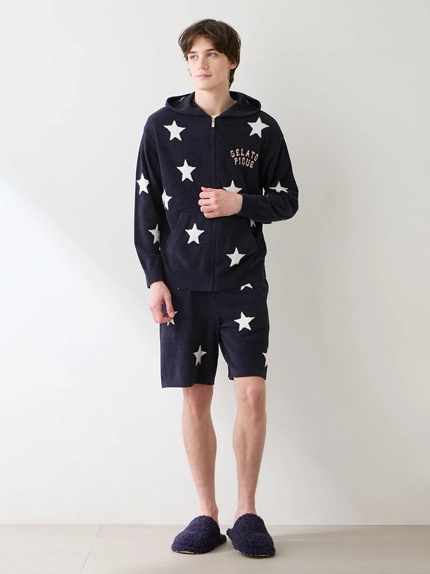 【UNISEX】Airy Moco美式學院風星星提花短褲 PUNP264045
