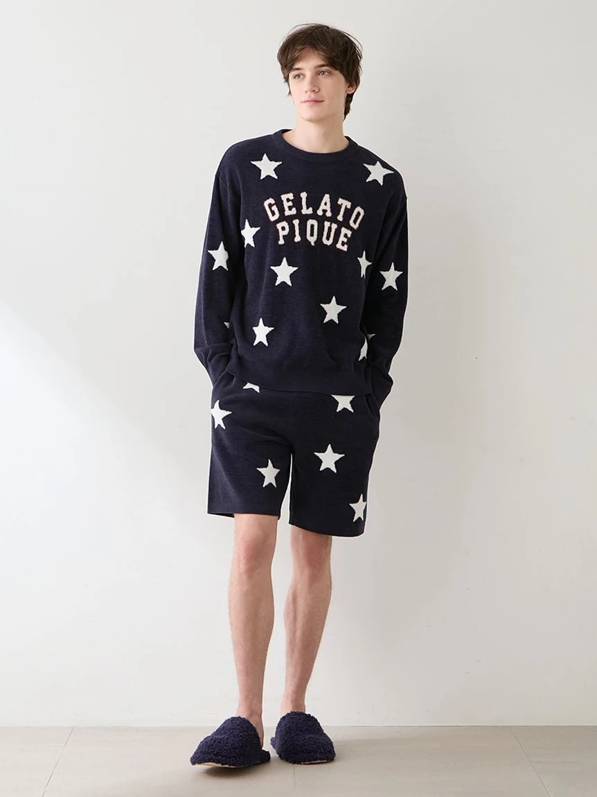 【UNISEX】Airy Moco美式學院風星星提花短褲 PUNP264045