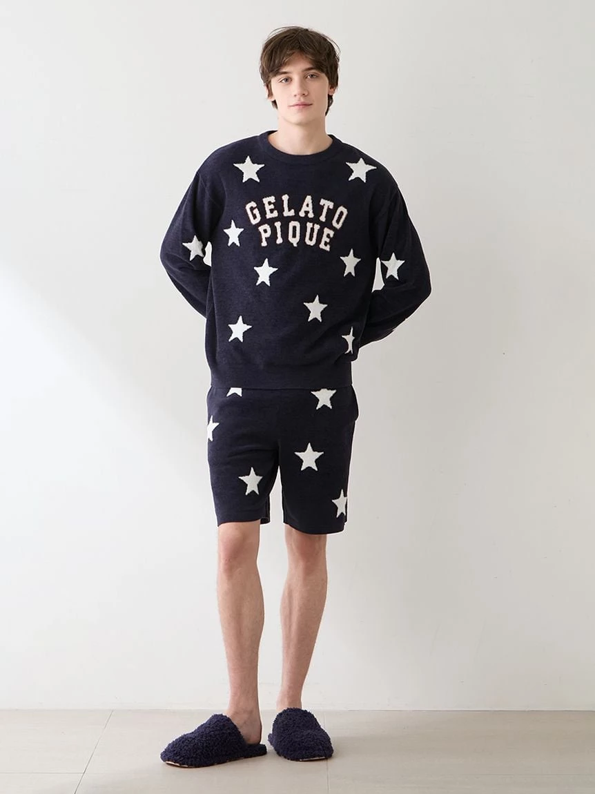 【UNISEX】Airy Moco美式學院風星星提花短褲 PUNP264045