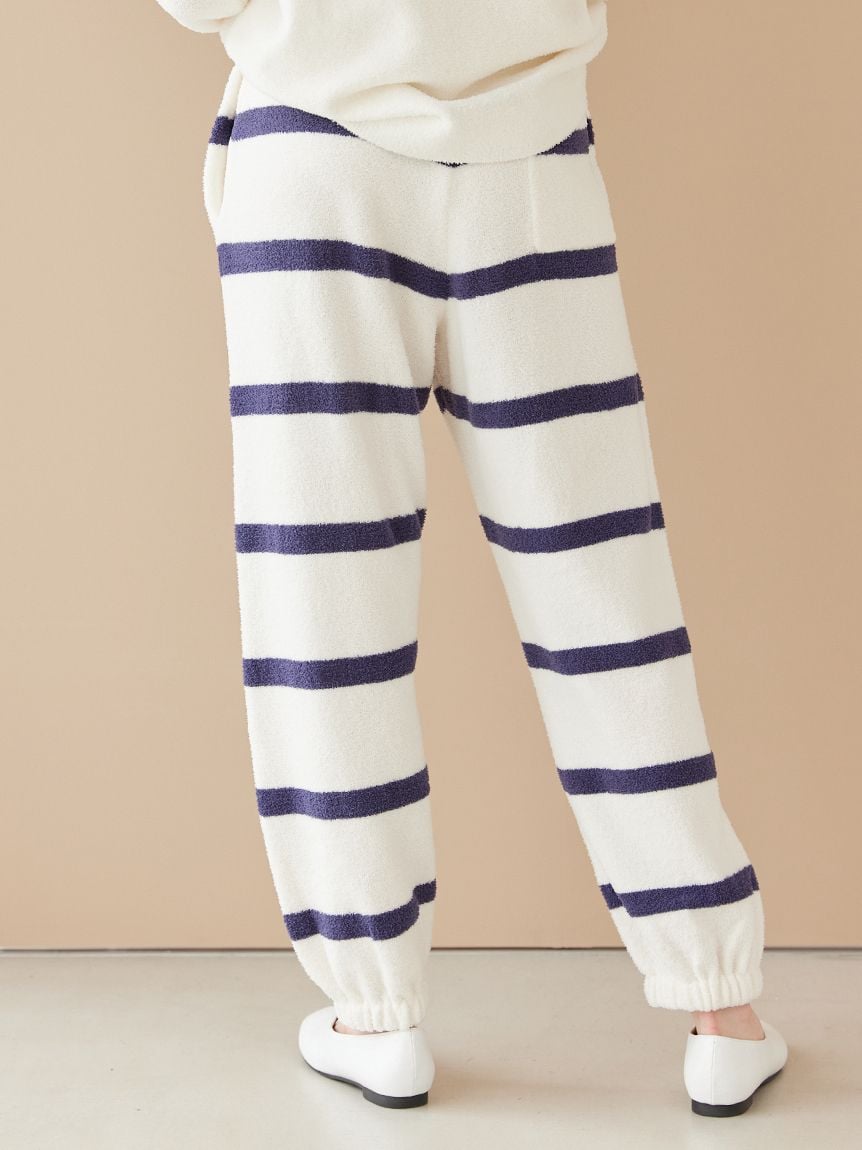 【UNISEX】AIRY MOCO針織3DOG提花上衣&條紋長褲SET PUNT261152