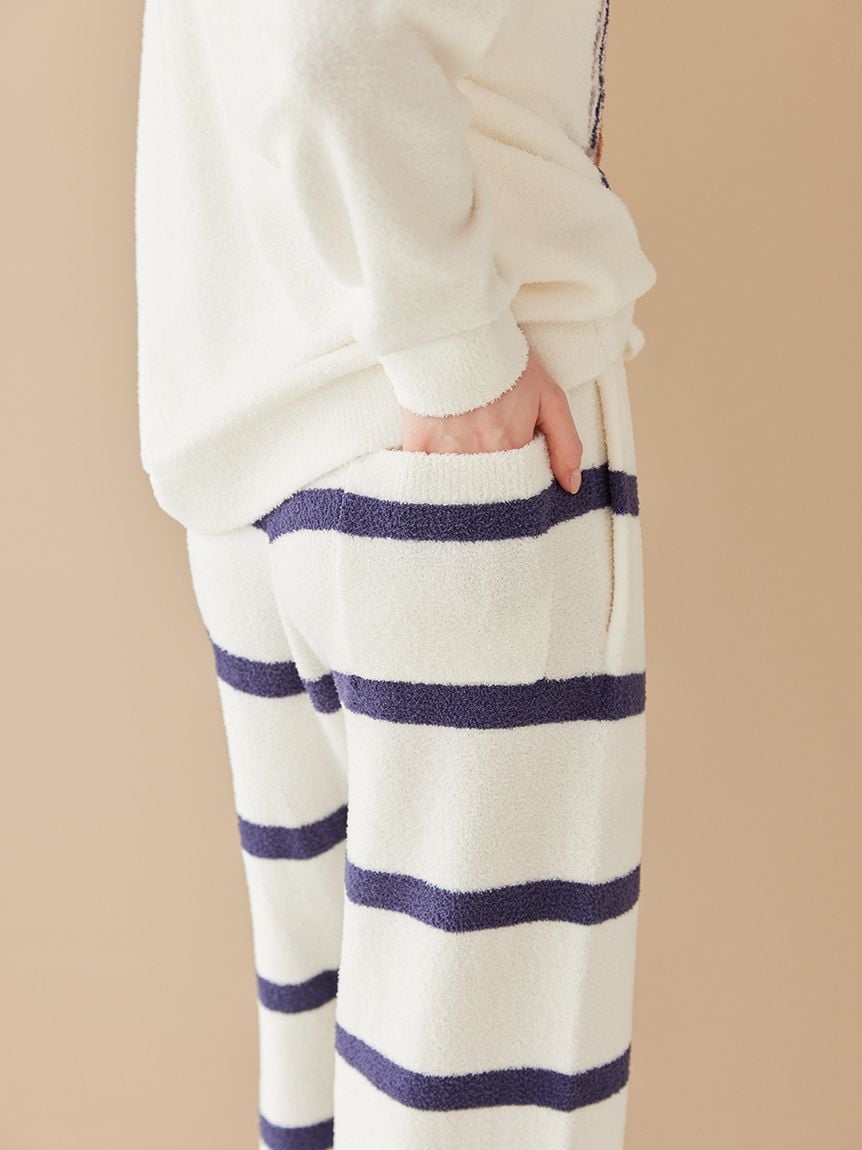【UNISEX】AIRY MOCO針織3DOG提花上衣&條紋長褲SET PUNT261152