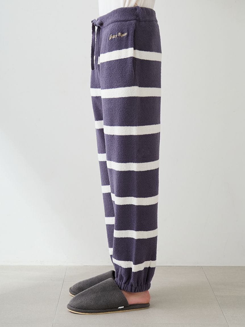 【UNISEX】AIRY MOCO針織3DOG提花上衣&條紋長褲SET PUNT261152