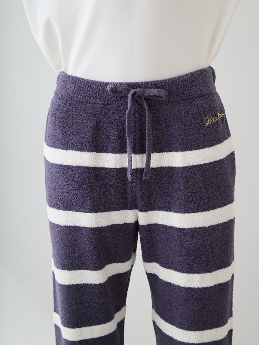 【UNISEX】AIRY MOCO針織3DOG提花上衣&條紋長褲SET PUNT261152