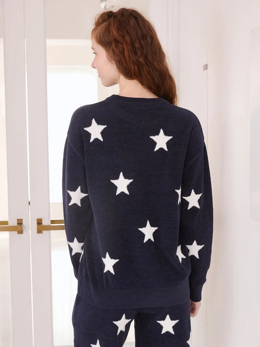 【UNISEX】Airy Moco美式學院風星星提花上衣 PUNT264043