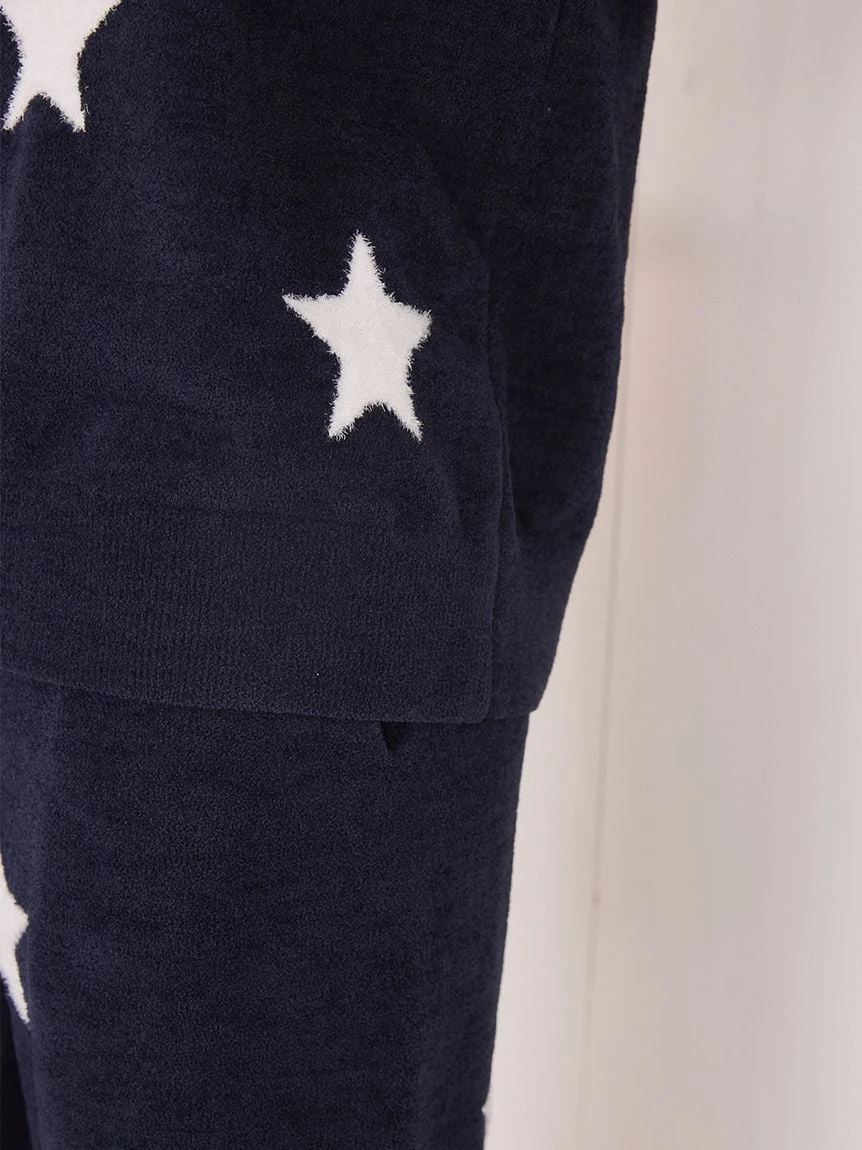 【UNISEX】Airy Moco美式學院風星星提花上衣 PUNT264043