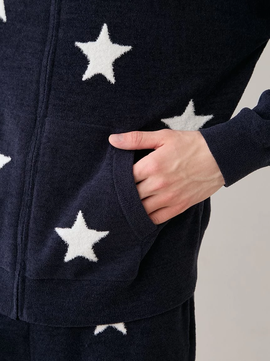 【UNISEX】Airy Moco美式學院風星星提花連帽上衣 PUNT264044