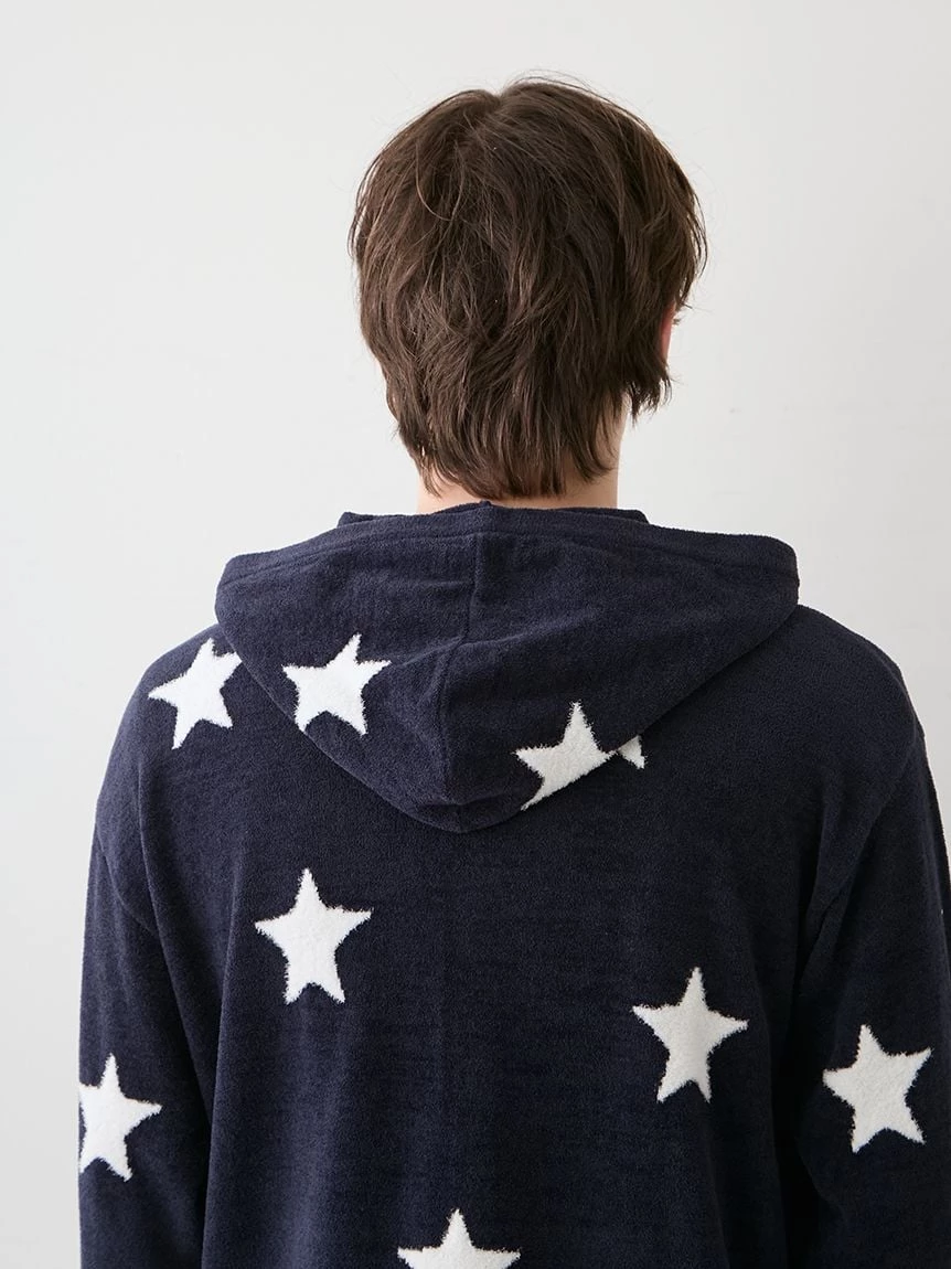 【UNISEX】Airy Moco美式學院風星星提花連帽上衣 PUNT264044