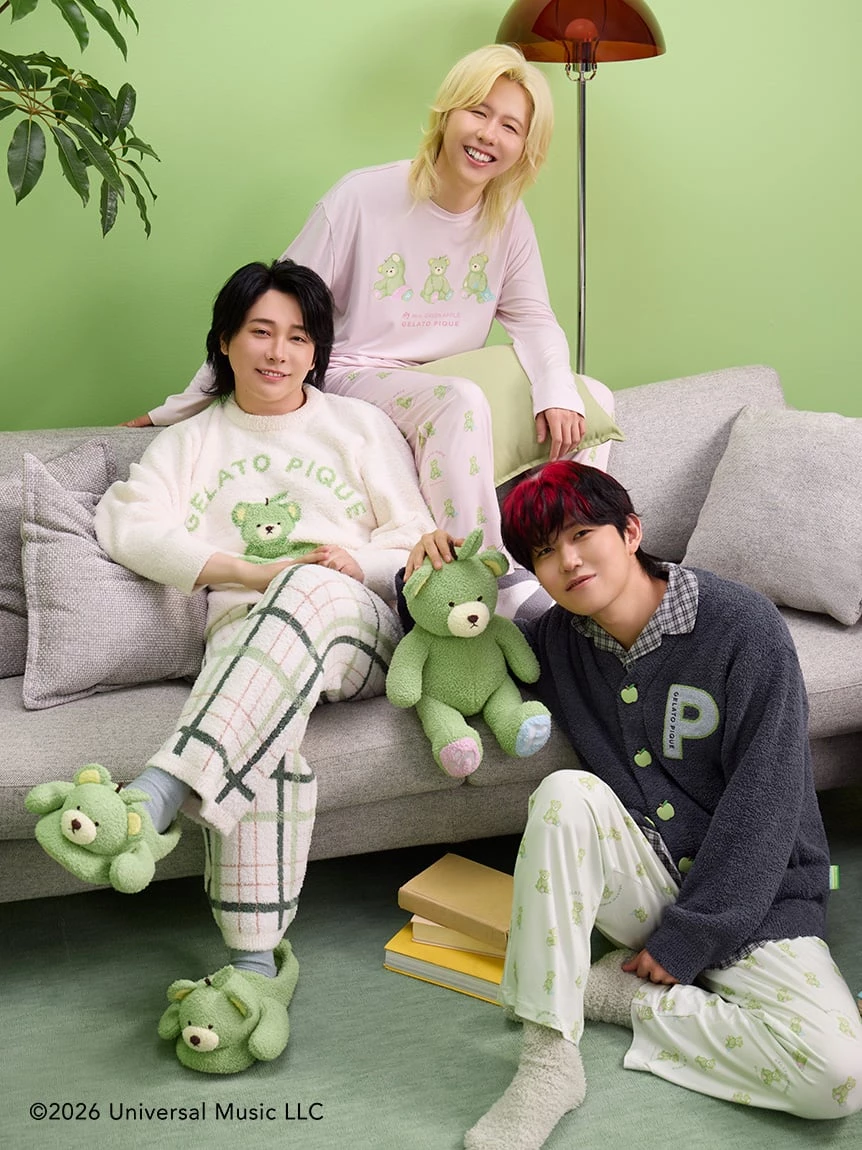 【Mrs. GREEN APPLE】【UNISEX】提花上衣＆Baby Moco格紋長褲SET PUNT265032