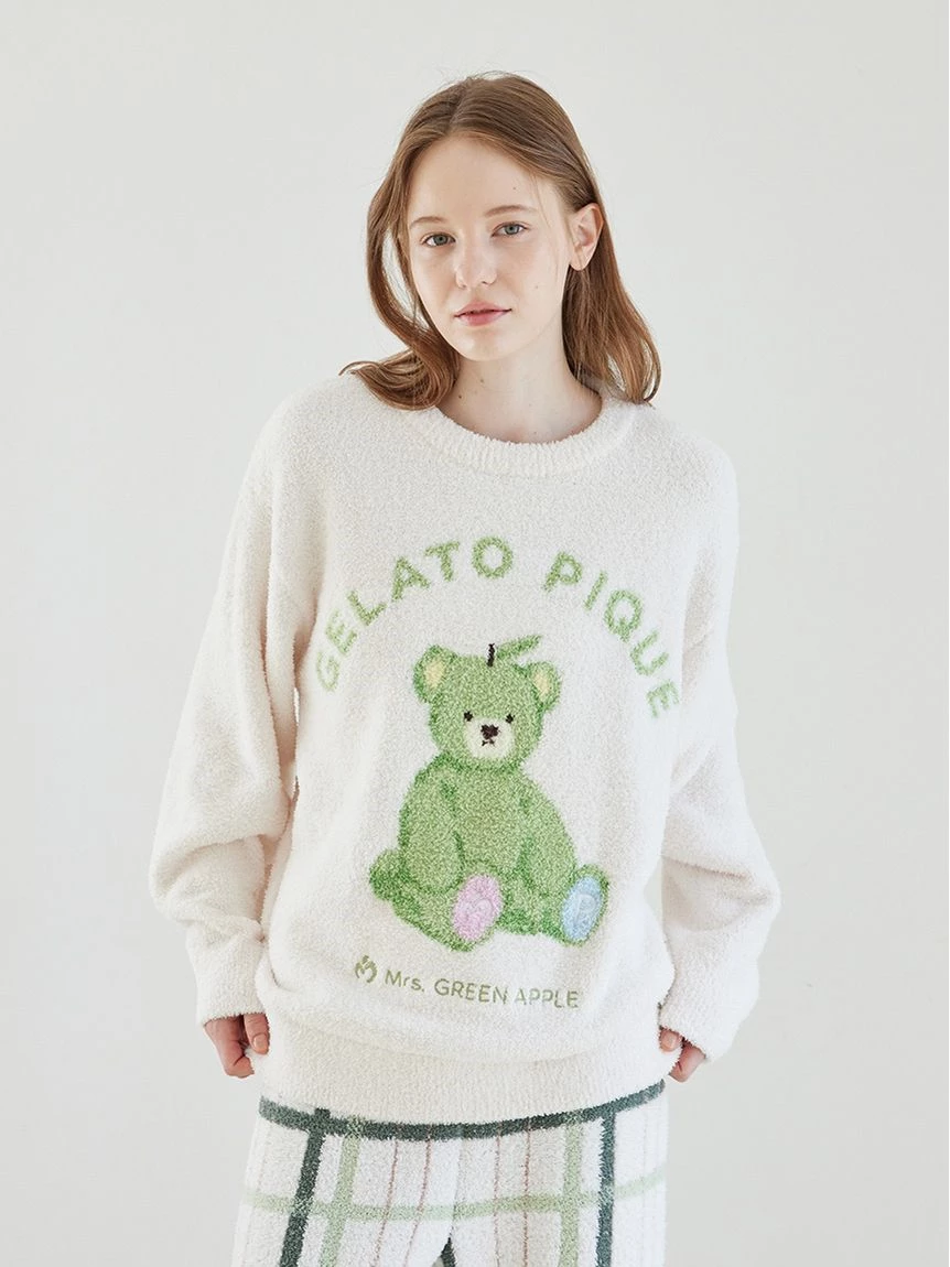 【Mrs. GREEN APPLE】【UNISEX】提花上衣＆Baby Moco格紋長褲SET PUNT265032