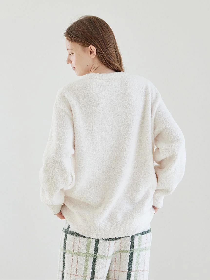 【Mrs. GREEN APPLE】【UNISEX】提花上衣＆Baby Moco格紋長褲SET PUNT265032