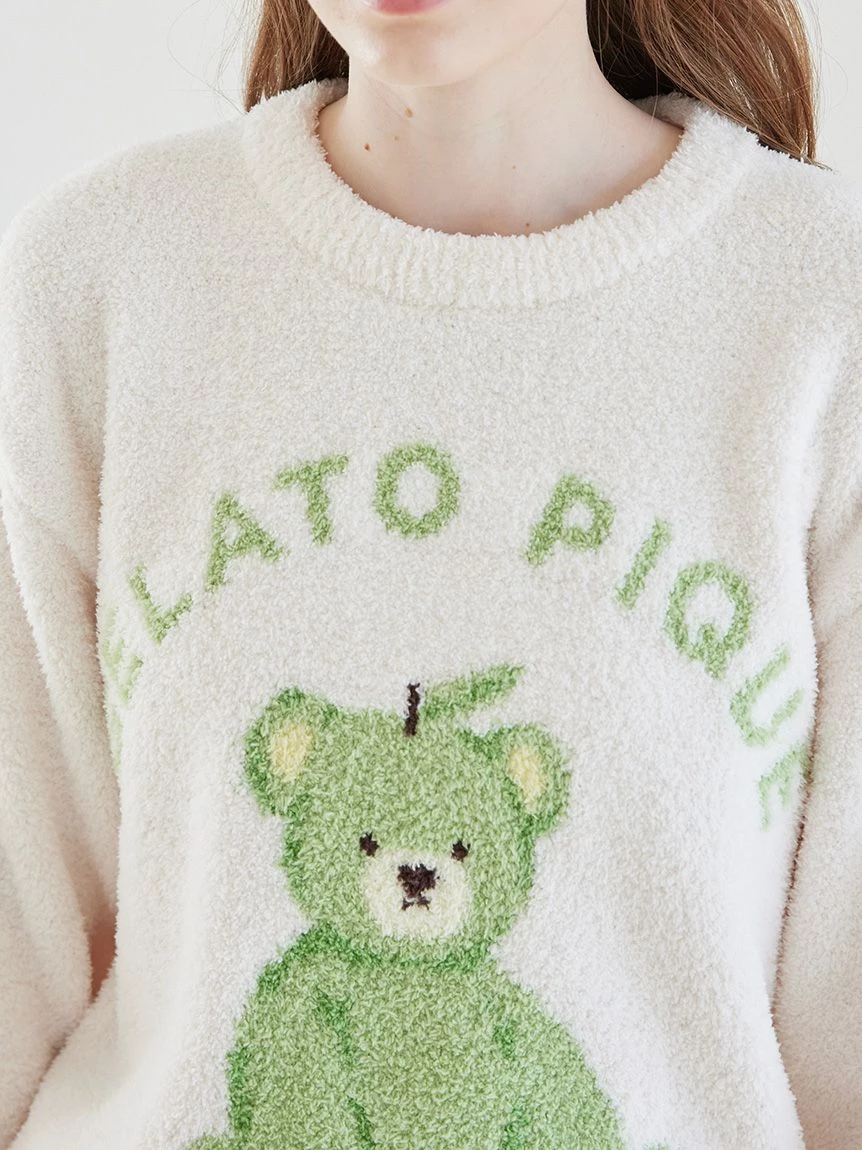 【Mrs. GREEN APPLE】【UNISEX】提花上衣＆Baby Moco格紋長褲SET PUNT265032