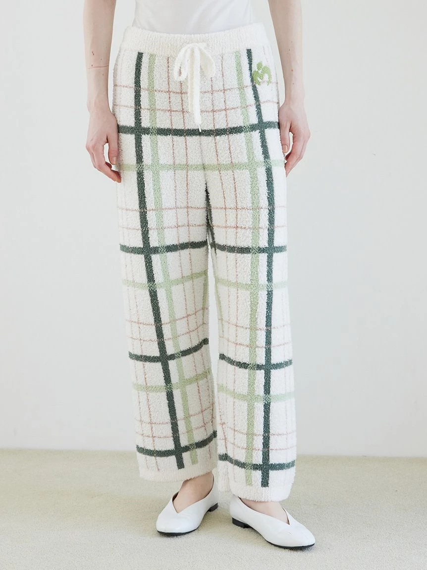 【Mrs. GREEN APPLE】【UNISEX】提花上衣＆Baby Moco格紋長褲SET PUNT265032