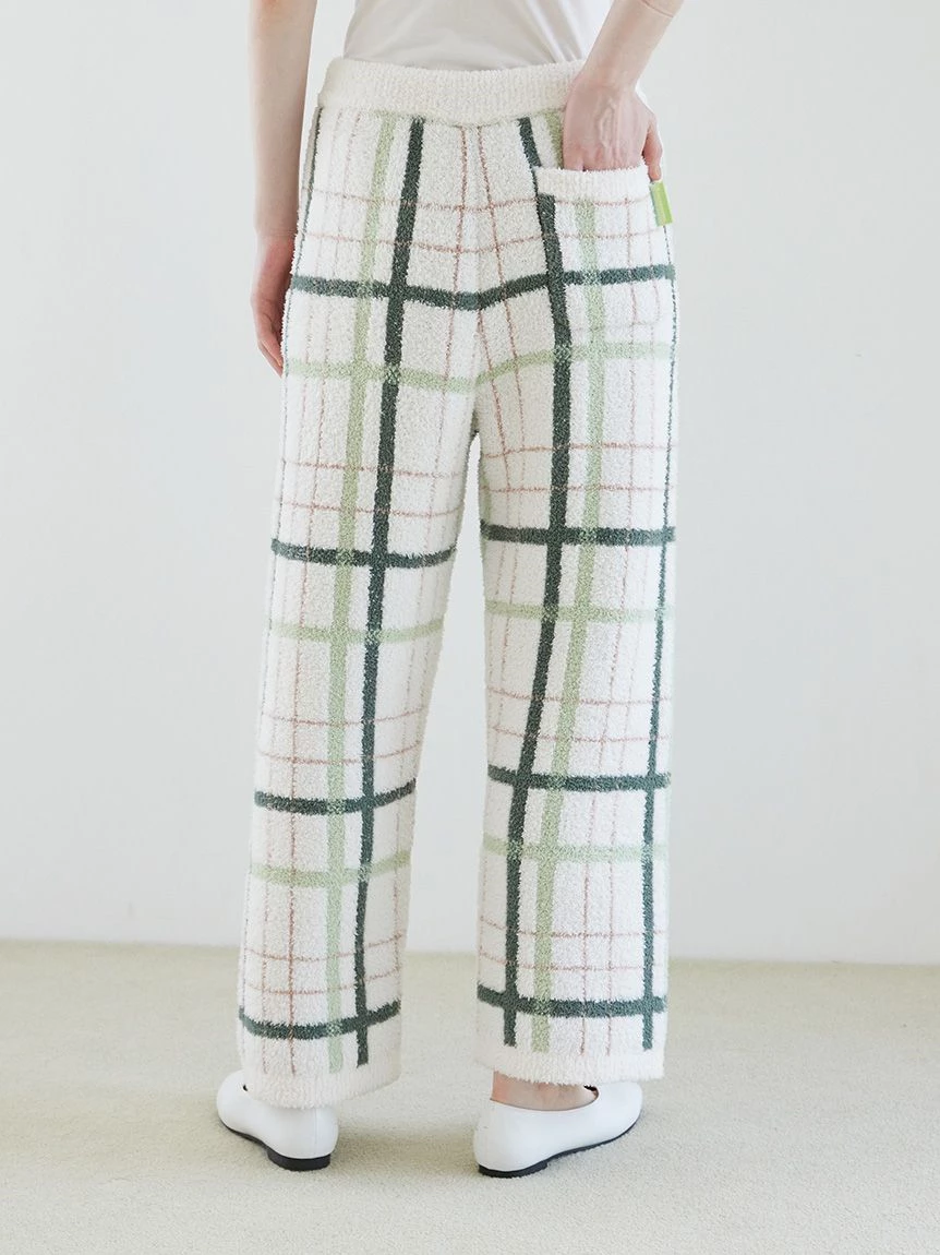 【Mrs. GREEN APPLE】【UNISEX】提花上衣＆Baby Moco格紋長褲SET PUNT265032
