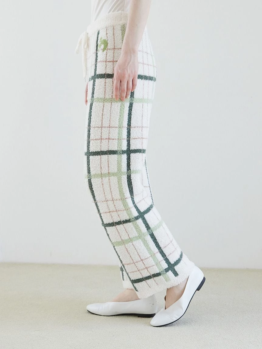 【Mrs. GREEN APPLE】【UNISEX】提花上衣＆Baby Moco格紋長褲SET PUNT265032