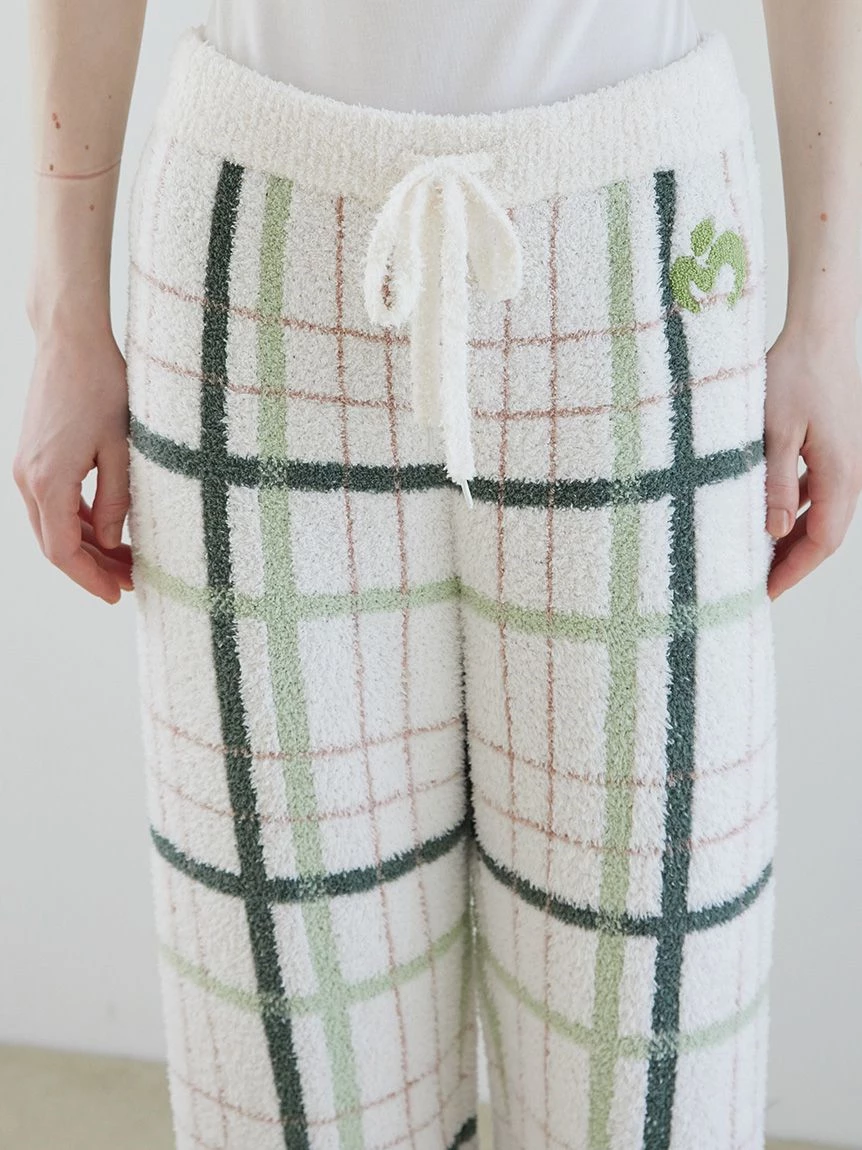 【Mrs. GREEN APPLE】【UNISEX】提花上衣＆Baby Moco格紋長褲SET PUNT265032