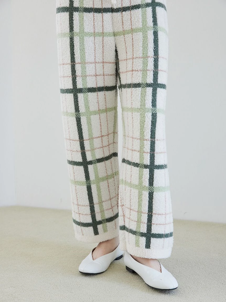 【Mrs. GREEN APPLE】【UNISEX】提花上衣＆Baby Moco格紋長褲SET PUNT265032