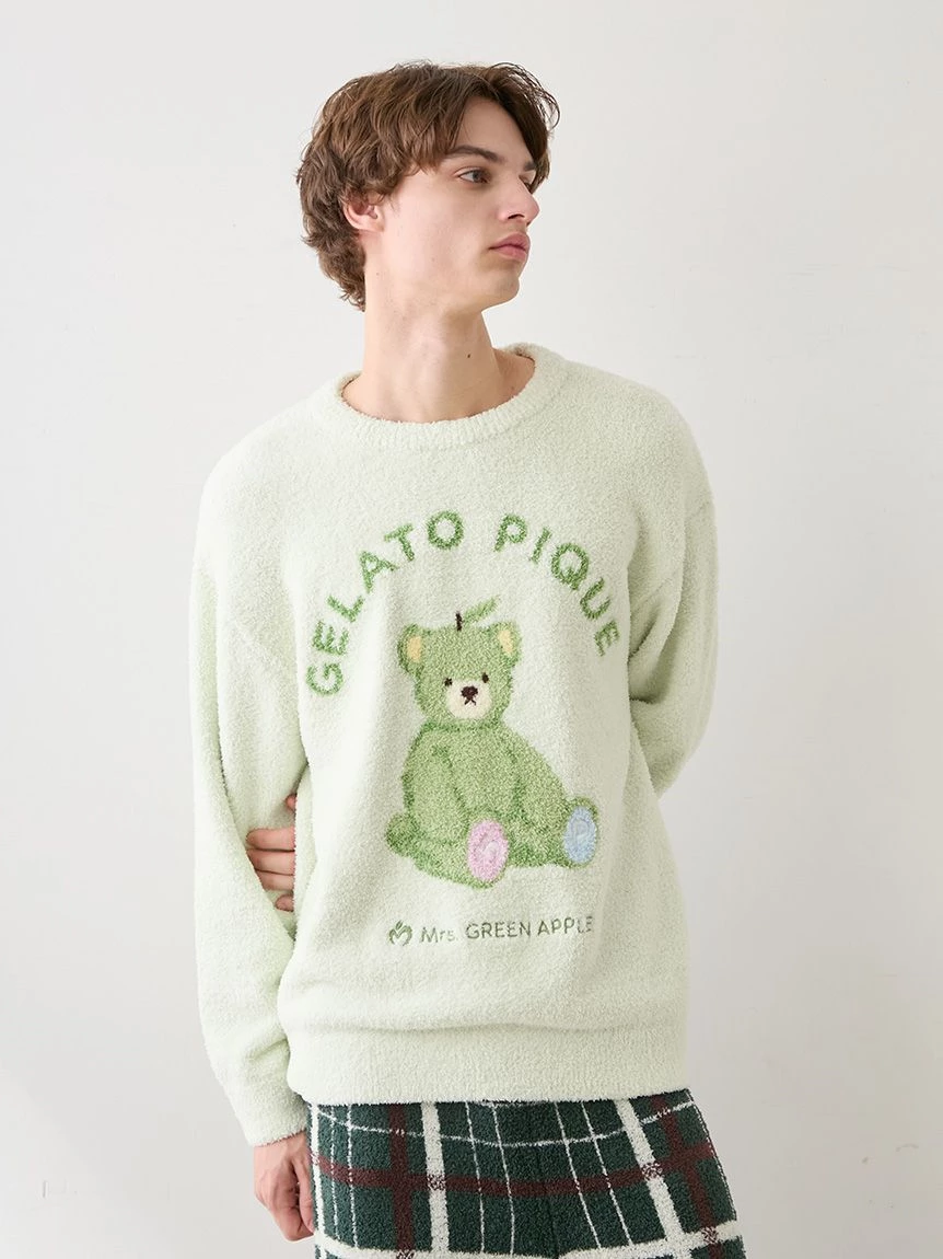 【Mrs. GREEN APPLE】【UNISEX】提花上衣＆Baby Moco格紋長褲SET PUNT265032
