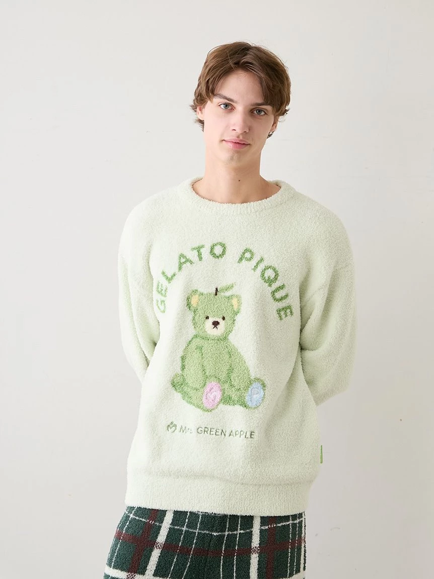 【Mrs. GREEN APPLE】【UNISEX】提花上衣＆Baby Moco格紋長褲SET PUNT265032
