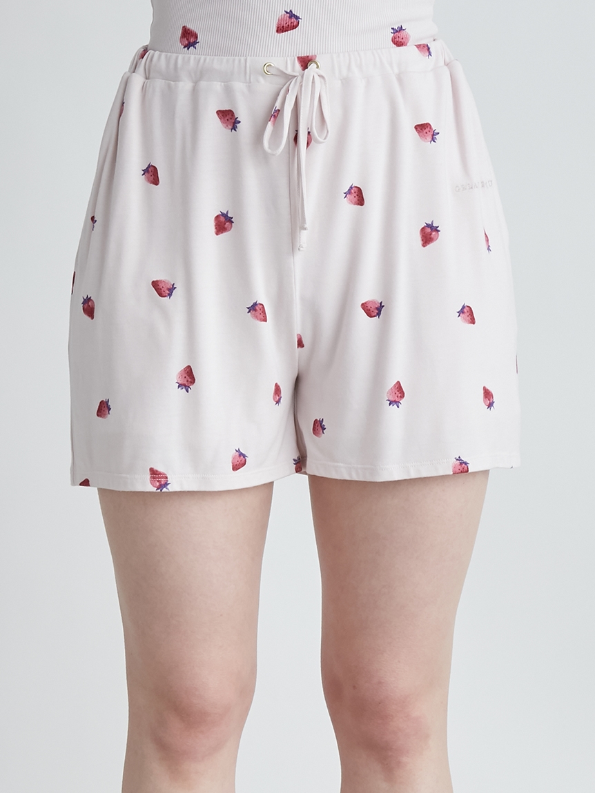 草莓印花短褲