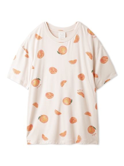 【COOL FABRIC】油畫風水果印花 T-Shirt PWCT242257-ORG