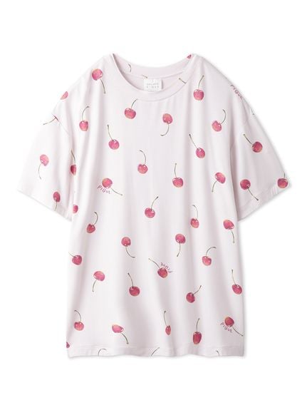 【COOL FABRIC】油畫風水果印花 T-Shirt PWCT242257-PNK