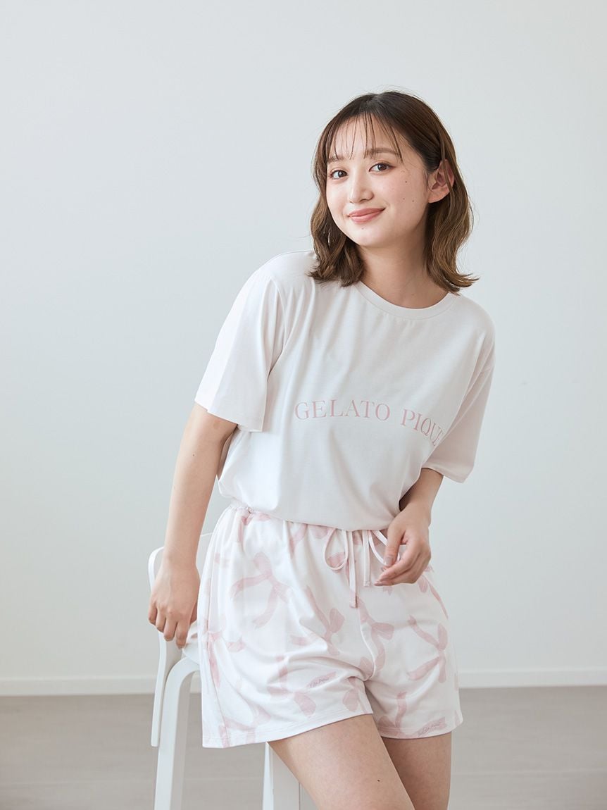 【接觸涼感】4色LOGO T恤＆印花短褲 SET SET PWCT252311