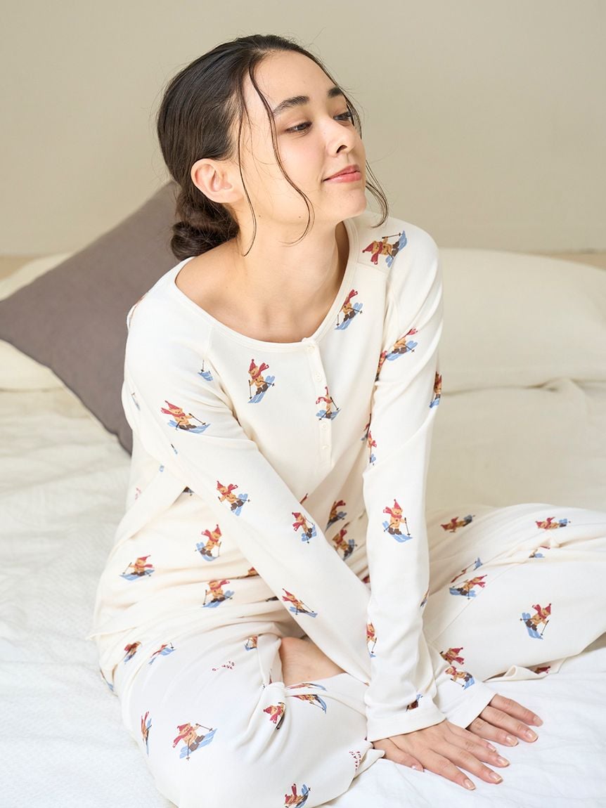 【HOLIDAY】滑雪小熊印花長袖T-shirt PWCT255250