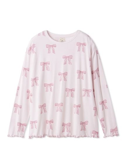 蝴蝶結印花長袖T-shirt PWCT255314-PNK