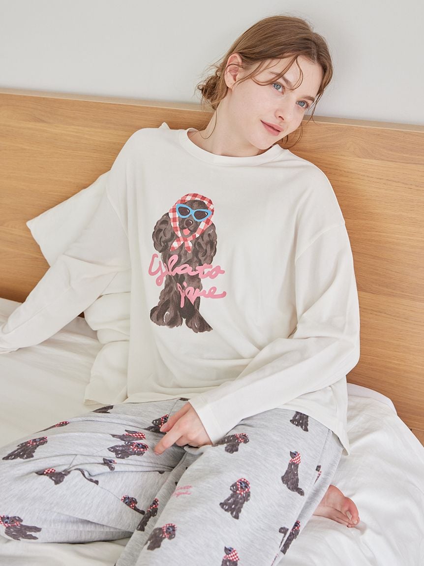 圍巾狗狗長袖上衣 PWCT261231