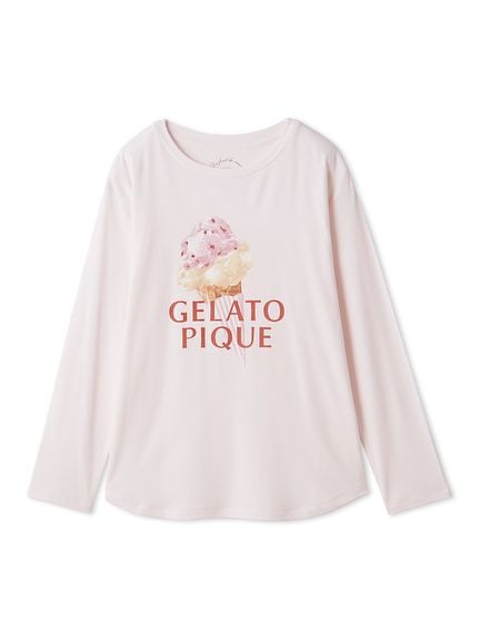 冰淇淋圖案長袖T-Shirt PWCT261264-PNK