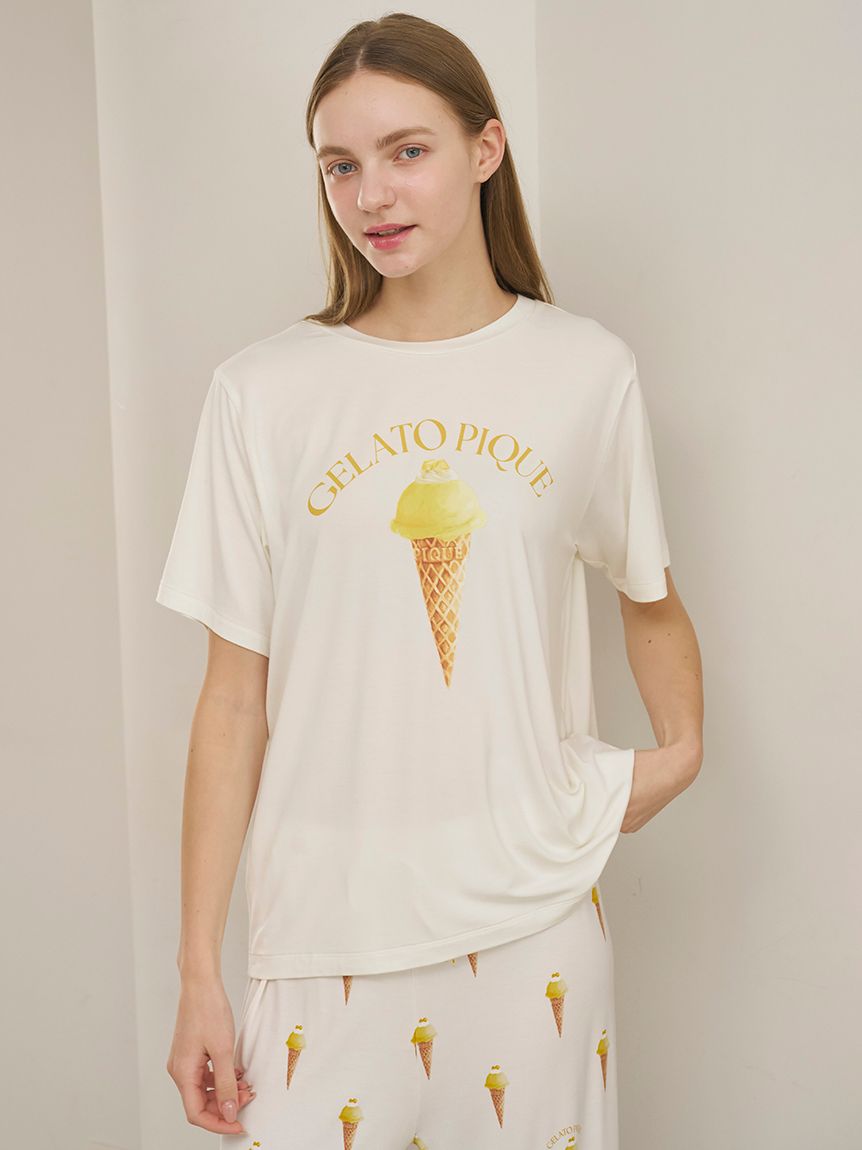【接觸涼感】涼感雪糕圖案T-Shirt PWCT262322