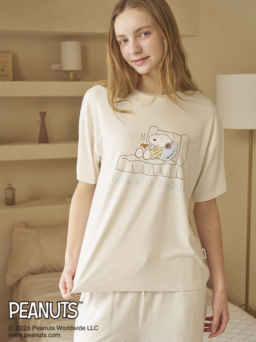 【PEANUTS】【接觸涼感】短袖T-Shirt PWCT262342