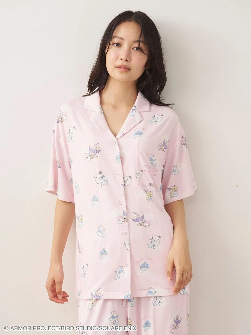 【勇者鬥惡龍】【LADIES】滿版印花短袖襯衫 PWCT264207