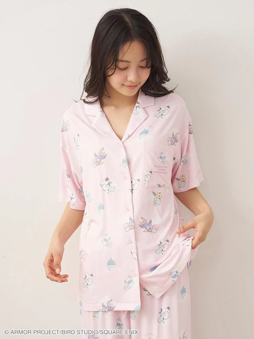 【勇者鬥惡龍】【LADIES】滿版印花短袖襯衫 PWCT264207