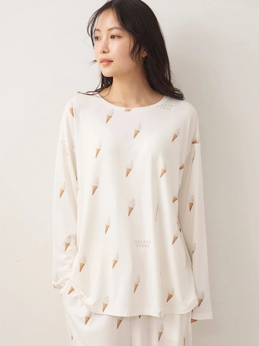 霜淇淋印花長袖T-shirt PWCT264227