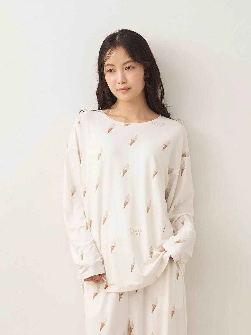 霜淇淋印花長袖T-shirt PWCT264227