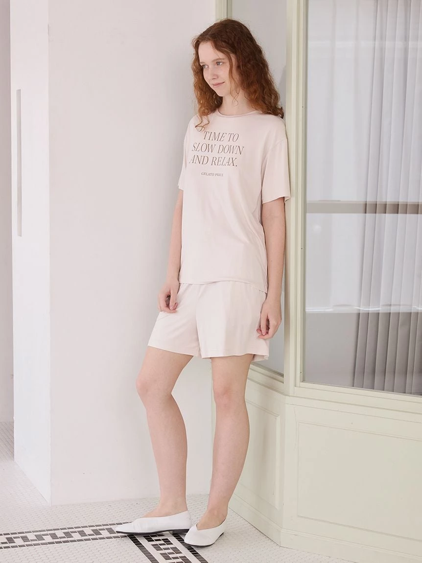 【接觸涼感】嫘縈字母T-Shirt PWCT264237