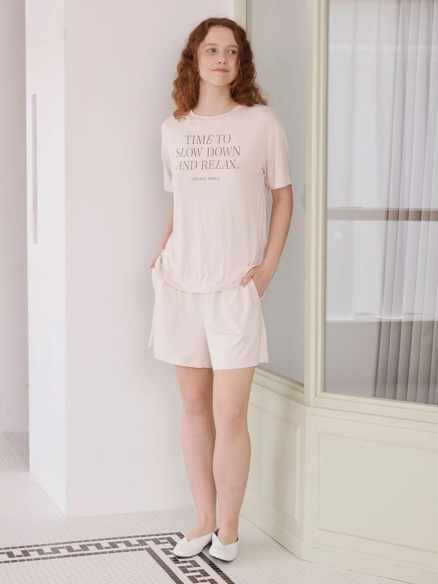 【接觸涼感】嫘縈字母T-Shirt PWCT264237