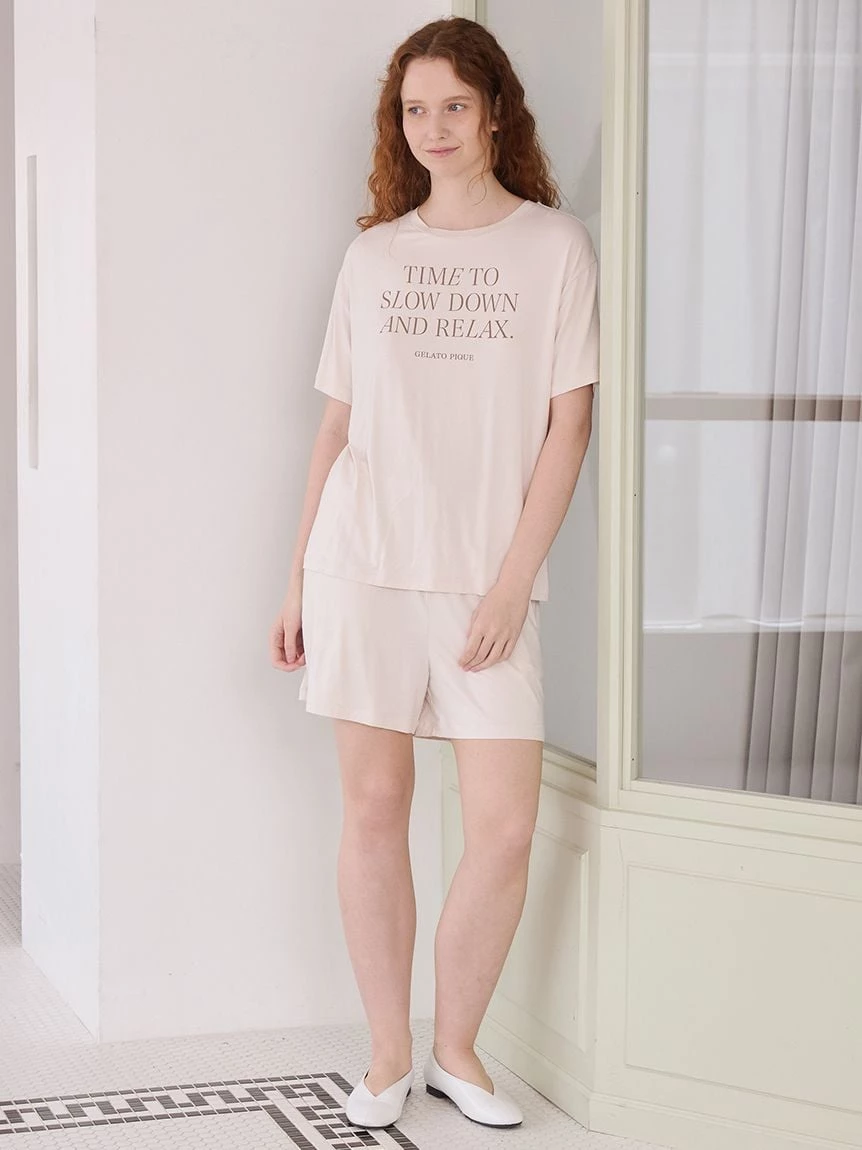 【接觸涼感】嫘縈字母T-Shirt PWCT264237
