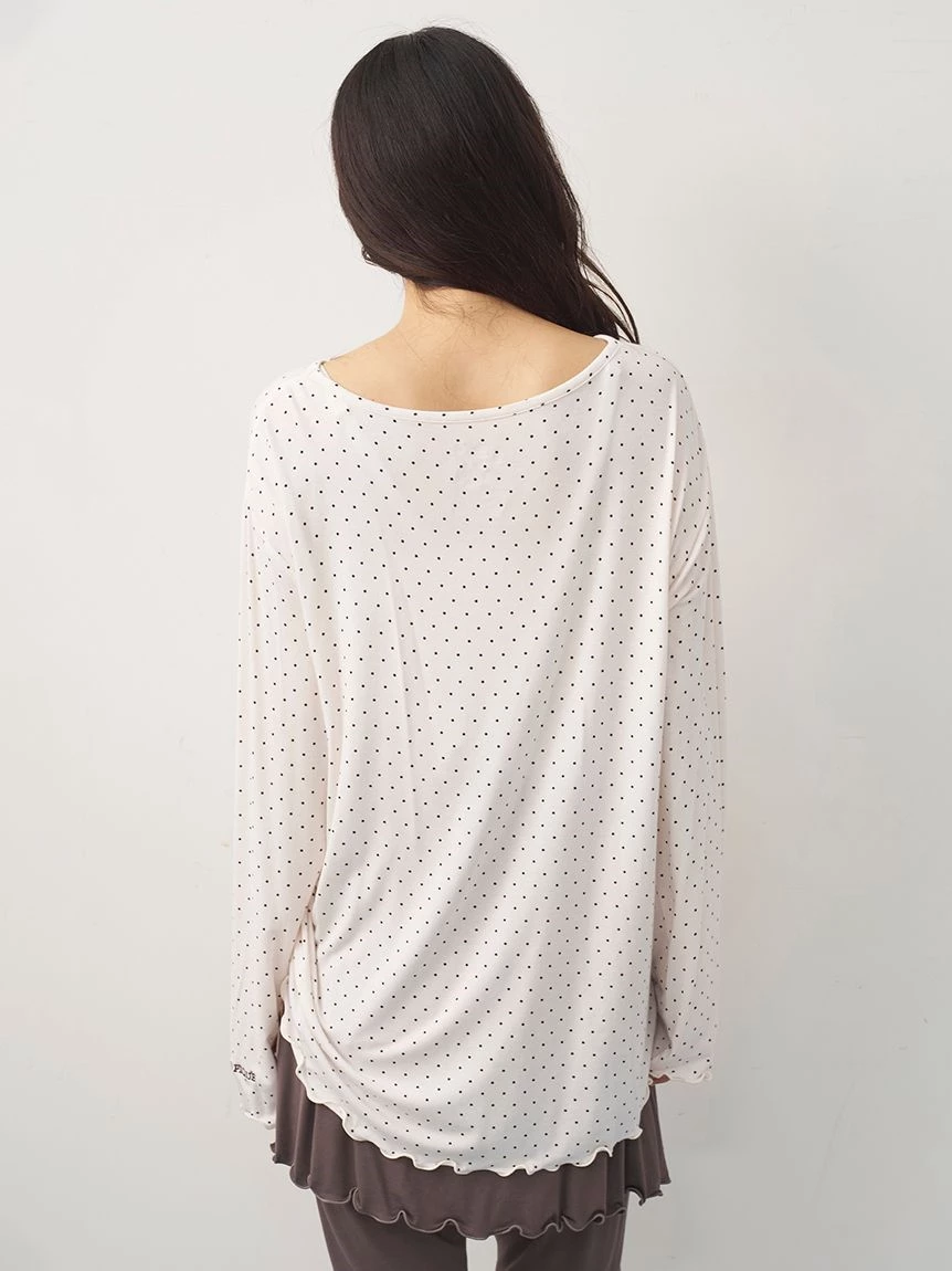 【接觸涼感】嫘縈抓皺長袖 T-shirt PWCT264315