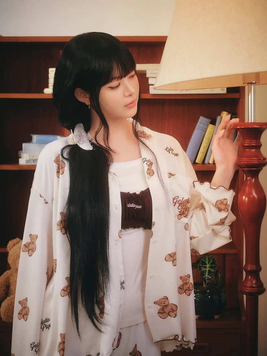 熊熊印花滾邊襯衫 PWCT264325